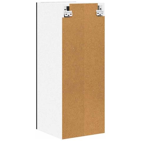 Armadio pensile Riga 2 pcs Rovere Nero e Bianco 30 x 31 x 80 cm - Foto 9