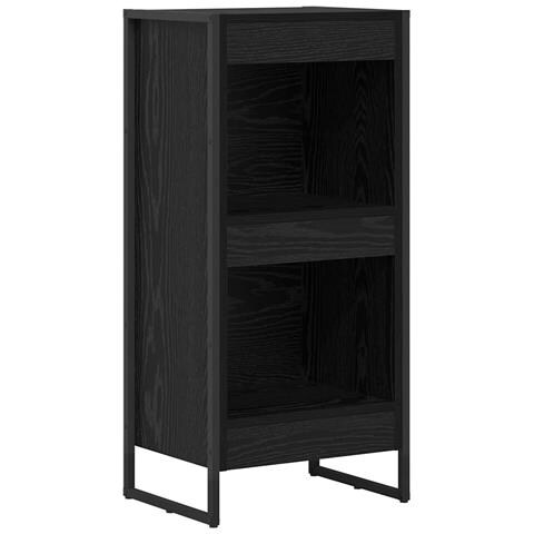 Armadio per Libri Rovere Nero 80 x 30 x 155 cm - Foto 1