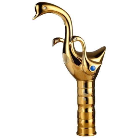 Rubinetto per lavabo da bagno, Blackswan, tipo M263 Lebada, modello oro con montaggio da appoggio, misura 31 cm - Foto 1