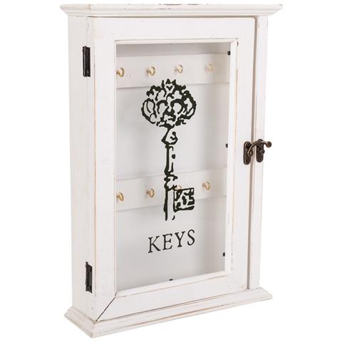 Cassetta Portachiavi In Legno Bianco 23x7,5x34h - Foto 1