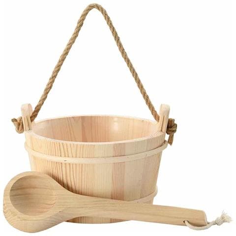 Secchio per Sauna 2 pcs Marrone - Foto 1