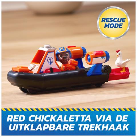 PAW Patrol : Search & Rescue, Veicolo acquatico Hovercraft di Salvataggio di Zuma, con 2 Personaggi, Barca Giocattolo a Retrocarica, Giocattoli per Bambini e Bambine, 3+ Anni - Foto 5