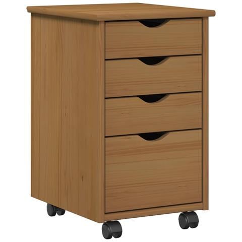 Mobile con Ruote con ruota MOSS Marrone Miele 34 x 39 x 56 cm - Foto 1