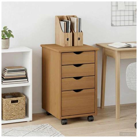 Mobile con Ruote con ruota MOSS Marrone Miele 34 x 39 x 56 cm - Foto 2