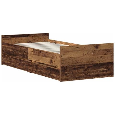 Struttura del letto Legno antico 90 x 200 cm - Foto 2
