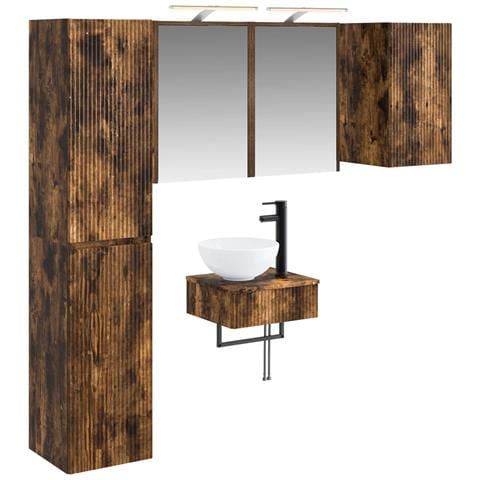 Set di mobili per il bagno 5 pcs Rovere Fumo - Foto 1