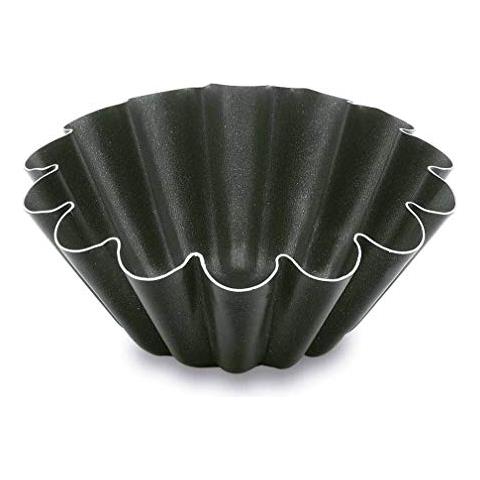 68814 - Stampo per crostate in alluminio antiaderente con bordi scanalati, 14 cm, nero - Foto 1