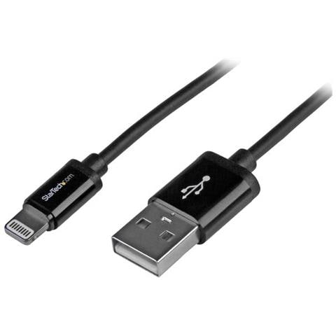 Cavo connettore lightning a 8 pin Apple nero a USB da 1m per iPhone / iPod / iPad - Foto 2