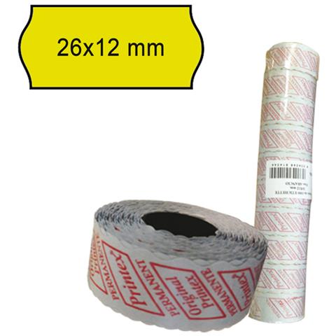 pack 10 rotoli 1000 etich. 26x12mm onda giallo perm. - Foto 1