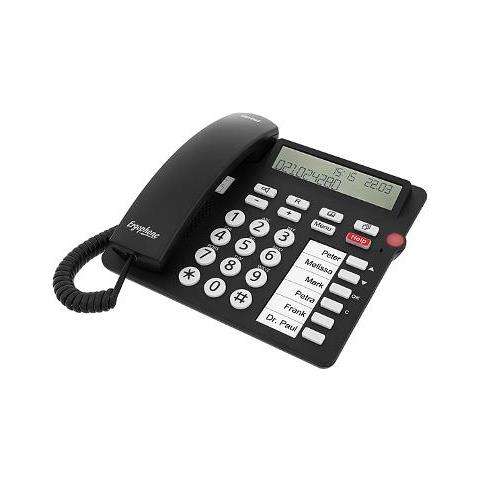 Tiptel Ergophone 1300, Großtastentelefon, Schwarz - Foto 1