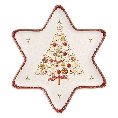 Winter Bakery Delight Coppa A Stella Grande, Porcellana, Rosso, 37,5 X 33 X 5 Cm - Foto 2