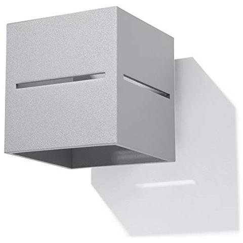 Lobo - Lampada Da Parete In Alluminio, Colore: Grigio - Foto 1