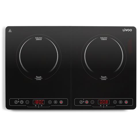 Doc236 Doppio Piano Cottura A Induzione - 22cm - Da 60 ° A 240 ° - Nero - Foto 3