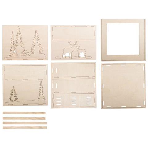 Kit Cornice In Legno Di Natale 20 X 20 Cm - Foto 1