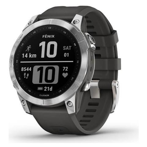 Smartwatch Fenix 7 Display 1.3" MIP 47 mm Digitale Touch screen Wi-Fi GPS Colore Argento - Foto 1