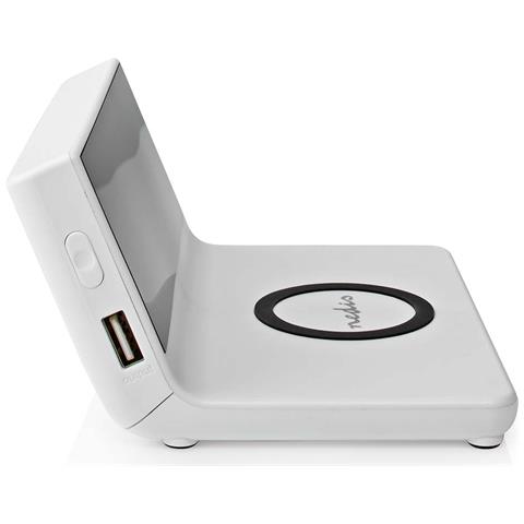 Sveglia 3 In 1 Con Caricatore Wireless Qi 15w E Funzione Snooze, Bianco - Foto 5