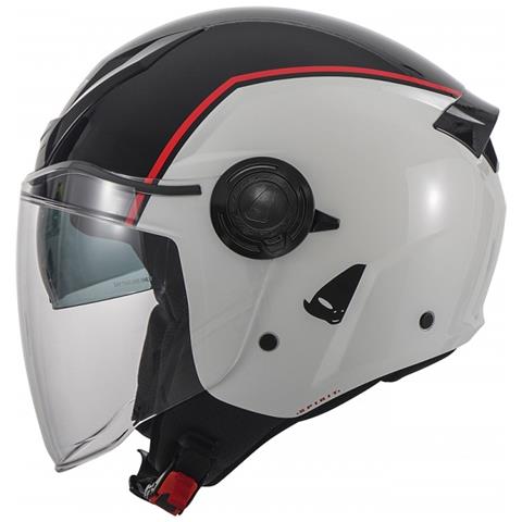 Casco Jet Spirit Bianco | Nero Doppia Visiera - Foto 1