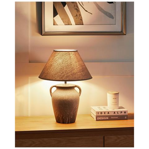 Lampada Da Tavolo Agefet Ceramica Grigio - Foto 1