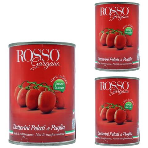 Datterini Pelati Puglia 100% Pomodoro Italiano 3 Pezzi 400 Grammi - Foto 1