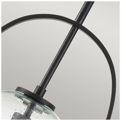 Sospensione Industrial Nordica Somerset Acciaio Nero Vetro 1 Luce E27 - Foto 2