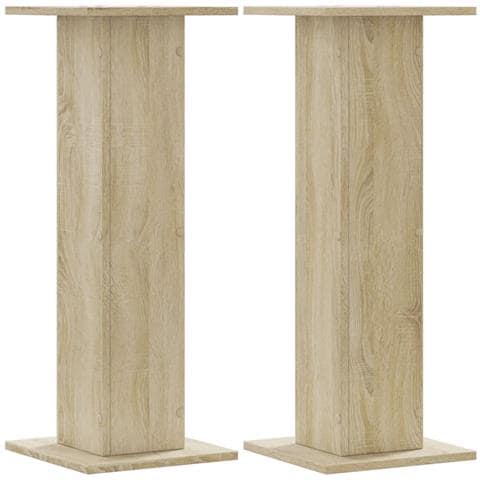Supporti Altoparlanti 2 Pz Rovere 30x30x80 Cm In Multistrato - Foto 2