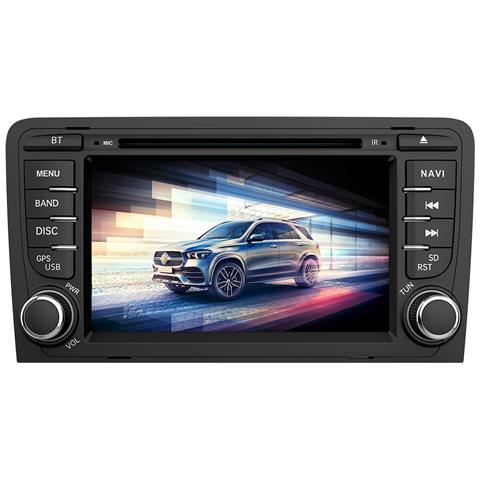 Autoradio 2 Din Per Audi A3 S3 Rs3 8p 2006-2012 7 Pollici Wince 6.0 Car Stereo Radio Con Funzione Cd Dvd Sd Usb Dab Bluetooth Mirrorlink Controllo Del Volante - Foto 1
