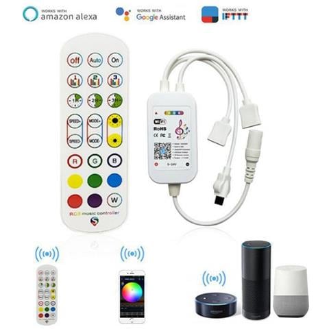 Kit Striscia Led Intelligente Wifi A 24 Tasti Con Controllo Vocale - Foto 2