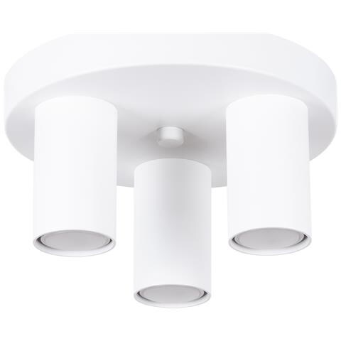 Lampada Da Soffitto Lagos 3p Bianco Sl. 1464 - Moderno Lampada Da Soffitto Bianco 12x25x25 Cm - Foto 1