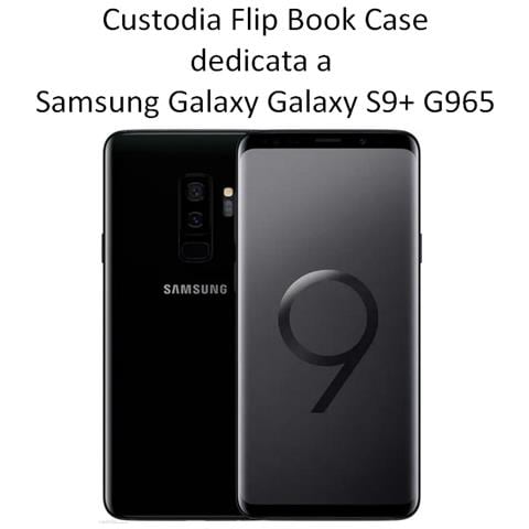 Prima Custodia Originale Flip Book Verticale Case Per Samsung Galaxy S9 Plus S9+ G965 Black - Foto 2