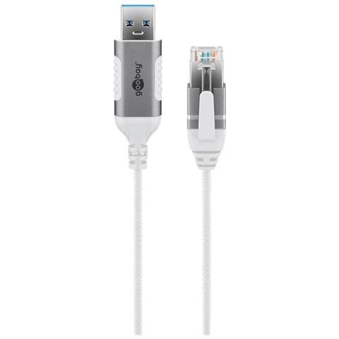 74384 adattatore per inversione del genere dei cavi USB 3.0 type A RJ45 Bianco - Foto 1