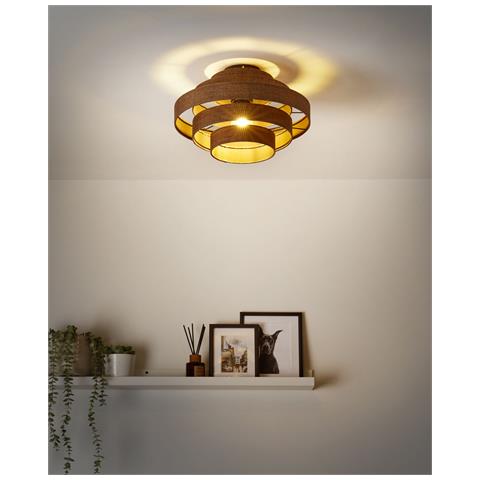 Plafoniera Erebato Lino Marrone - Foto 1