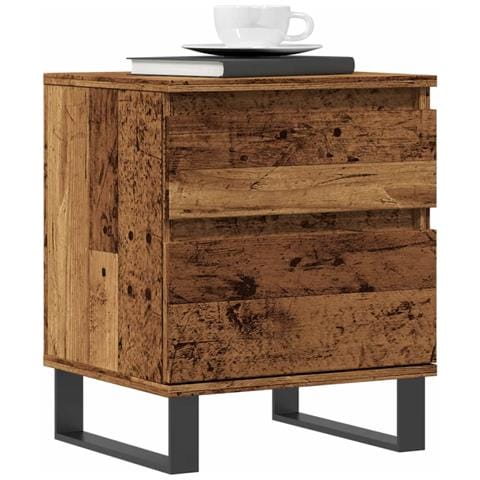Comodino Legno Antico 40x35x50 Cm In Legno Multistrato - Foto 1