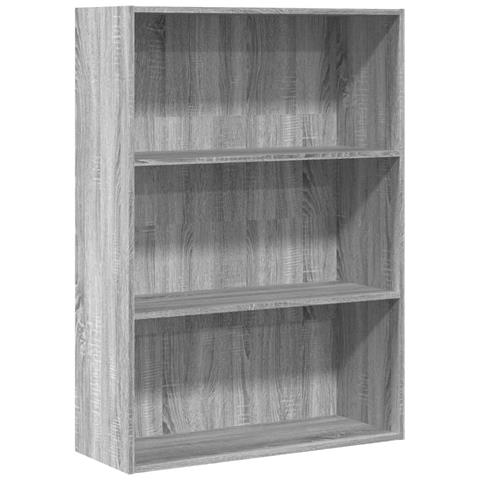 Libreria Grigio Sonoma 80x30x114 Cm In Legno Multistrato - Foto 2