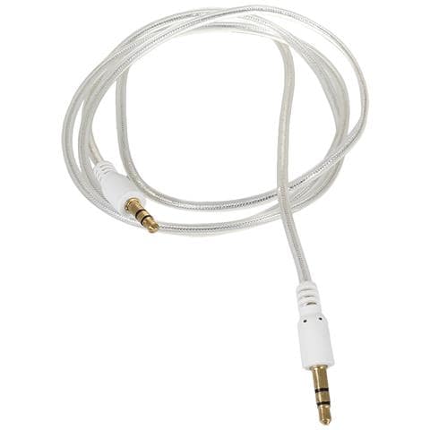 Cavo Prolunga Doppio Jack 3,5mm 70x1x1 Cm. Colore Bianco - Foto 1