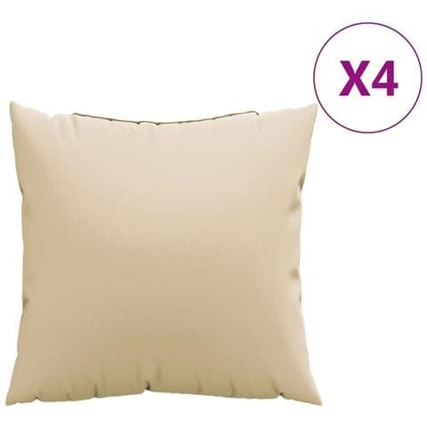 Cuscini Per Divano 4 Pz Beige 60x60 Cm In Tessuto - Foto 2