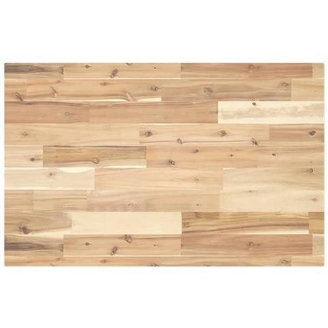 Piano Tavolo Rettangolare 120x50x4cm Legno Massello Di Acacia - Foto 2