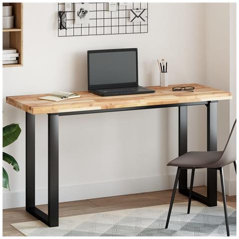 Piano Tavolo Rettangolare 120x50x4cm Legno Massello Di Acacia - Foto 1