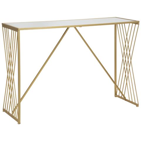 Tavolo Consolle Mf624 - Oro - Metallo - 120x40x80 Cm - Foto 1