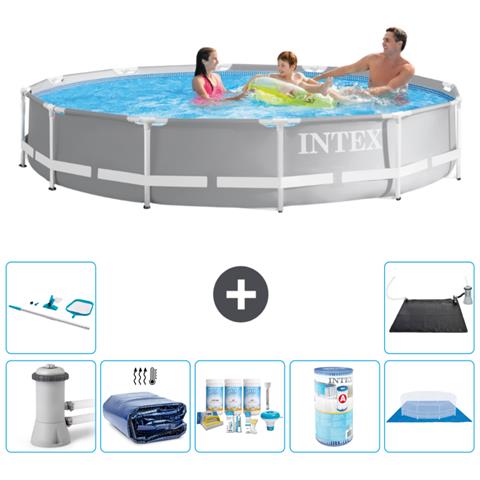 Piscina Fuori Terra - In Giro - 366x76 Cm - Grigio - Include Accessori Coordinati A2118 - Foto 1