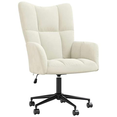 Lusso Casadino - Sedia Relax Bianco Crema Velluto - Foto 1