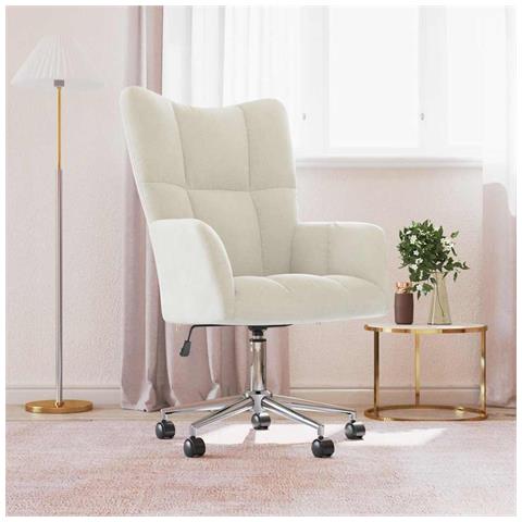 Lusso Casadino - Sedia Relax Bianco Crema Velluto - Foto 8