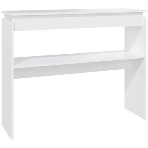Lusso Casadino -  Tavolino Consolle Bianco 102x30x80 Cm In Legno Multistrato - Foto 1