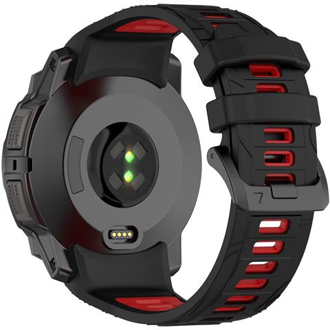 Cinturino In Silicone Bicolore Per Garmin Instinct 3 Red Modello 2 - Foto 2