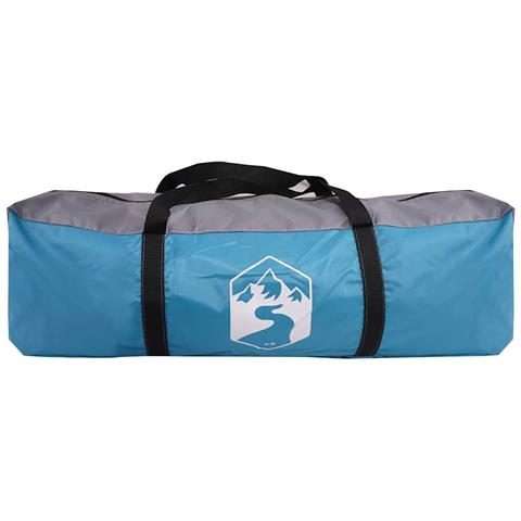 Tenda da Campeggio a Cupola per 4 Persone Blu Impermeabile - Foto 8