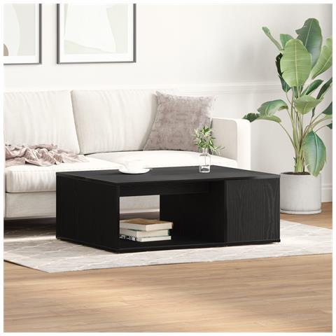 Tavolino da caffè Rovere Nero 90x67x33 cm Legno ingegnerizzato - Foto 2