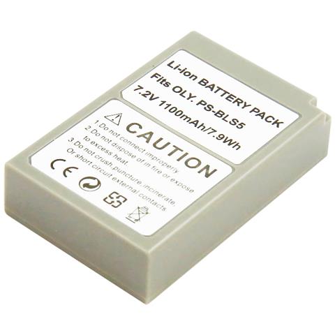 Batteria Per Olympus Bls-5 Fotocamera Li-ion 7.2v 1100mah 7.9wh - Foto 1