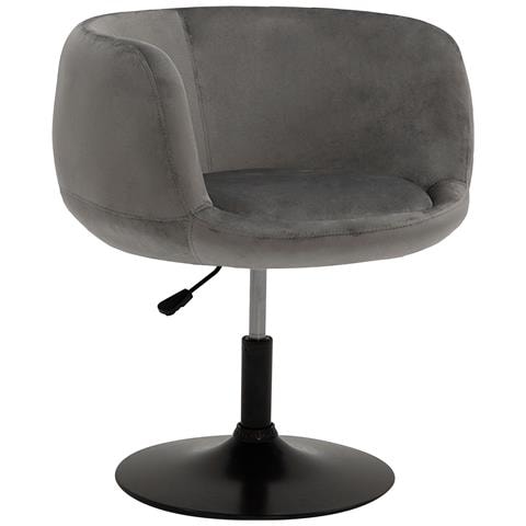 Sgabello Da Bar In Velluto Grigio Nolan - Foto 1