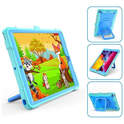 Custodia Per Ipad Mini 6 8.3"" Con Supporto E Tracolla Blu - Foto 4