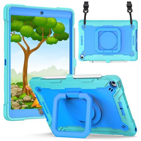 Custodia Per Ipad Mini 6 8.3"" Con Supporto E Tracolla Blu - Foto 1