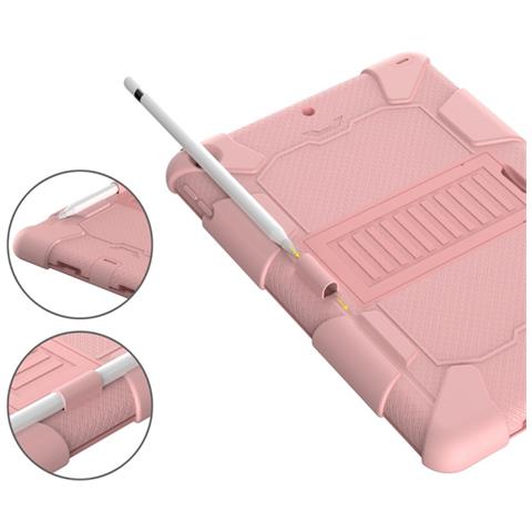 Custodia Per Ipad 8 10,2"" Armata Con Supporto E Alloggiamento Per Stilo Rosa - Foto 2